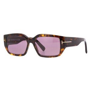 A0905Z New TOM FORD Silvano-02 Havana Square FT0989/S 52Y Sunglasses Women